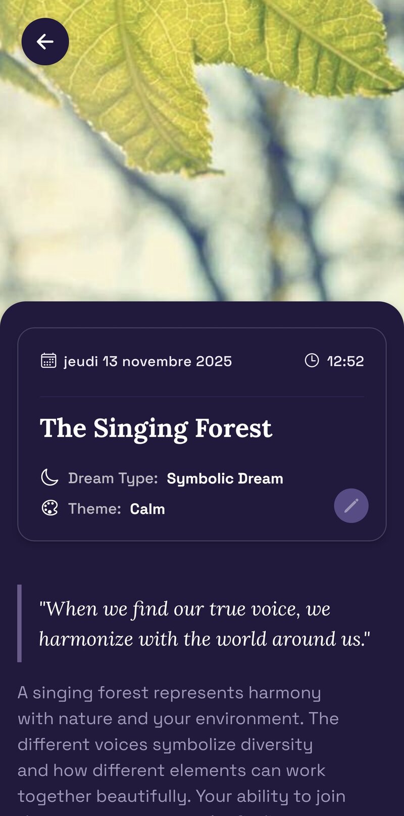 Analyse instantanée de votre rêve