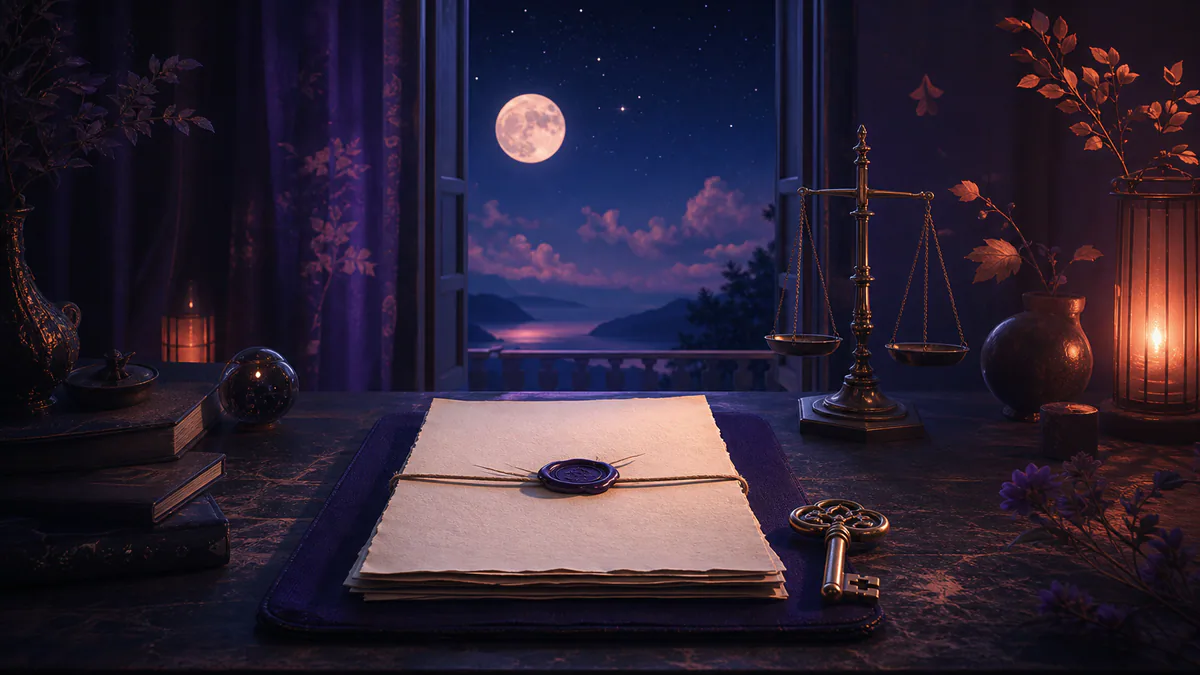 Dreamlike editorial illustration for Legal Notice