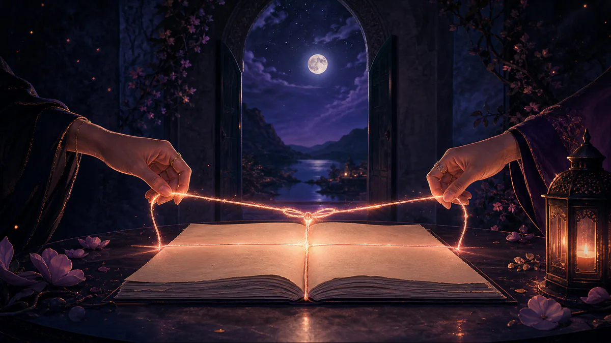 Dreamlike editorial illustration for Terms of Use