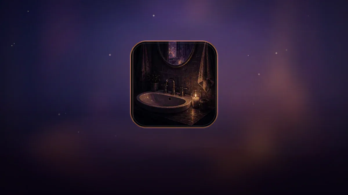 Dreamlike illustration representing the symbol Bathroom