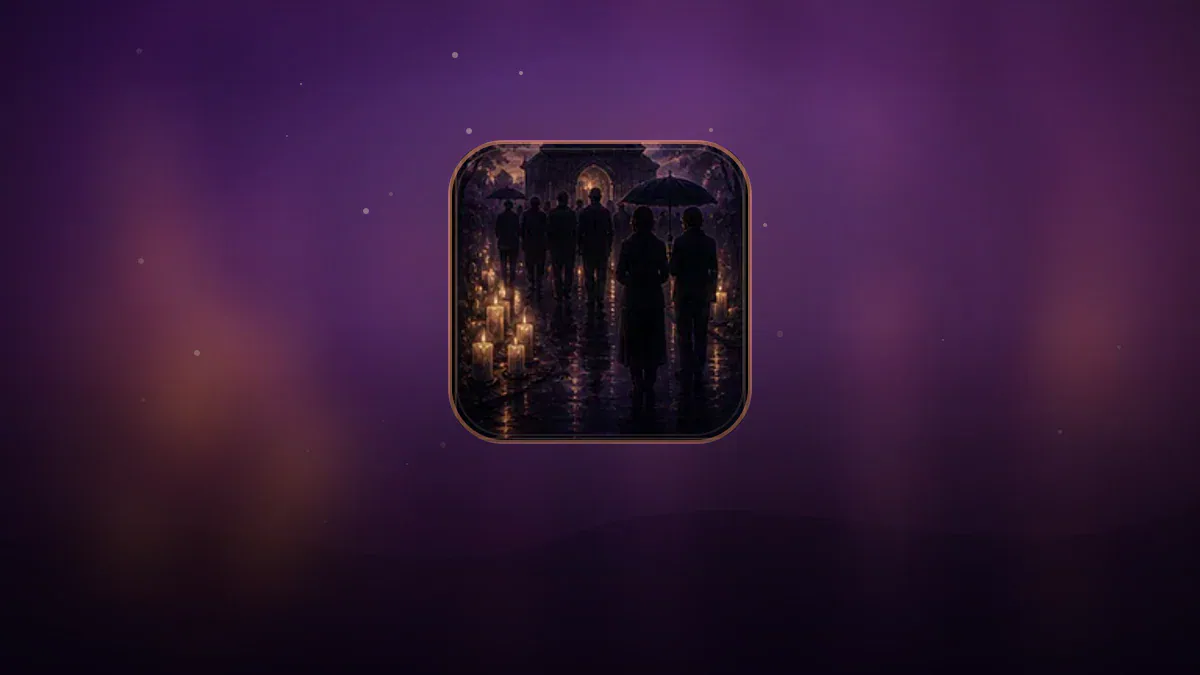 Dreamlike illustration representing the symbol Funeral
