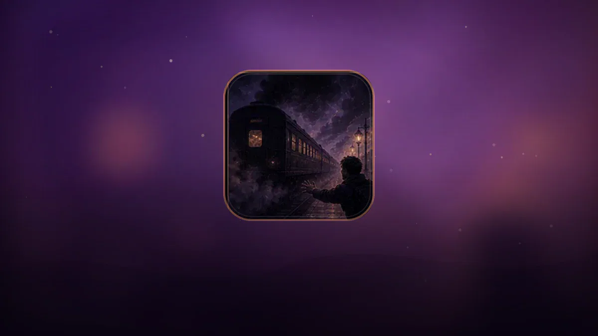Dreamlike illustration representing the symbol Missing a train