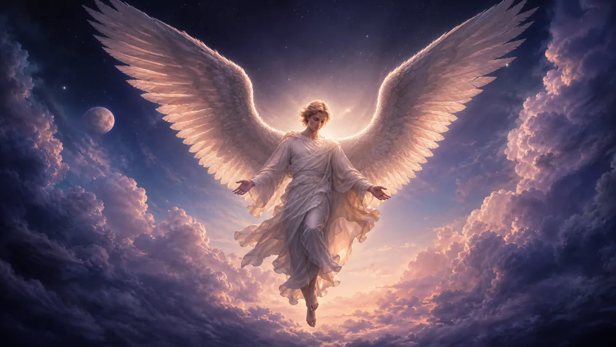 Dreamlike illustration representing the symbol Angel