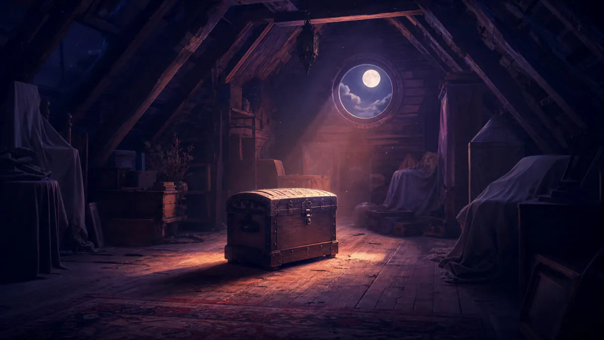 Dreamlike illustration representing the symbol Attic
