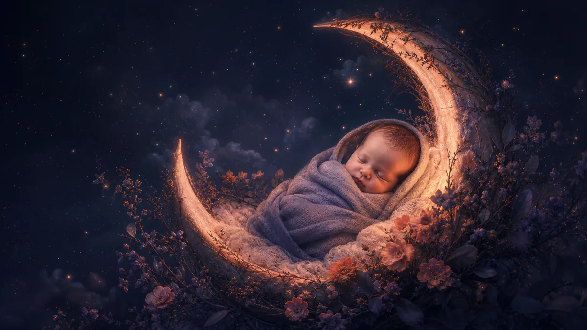 Dreamlike illustration representing the symbol Baby