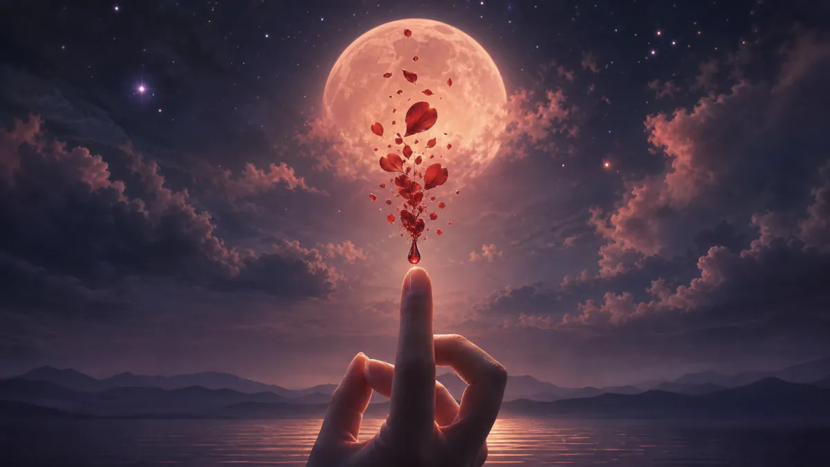 Dreamlike illustration representing the symbol Bleeding