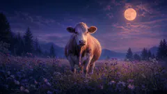 Cow — dream symbol illustration