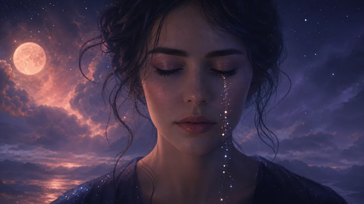 Dreamlike illustration representing the symbol Crying