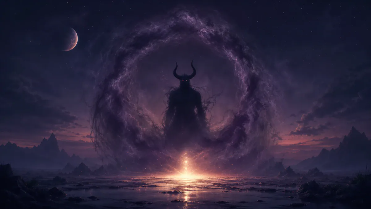 Dreamlike illustration representing the symbol Demon