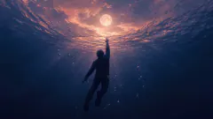 Drowning — dream symbol illustration