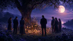 Funeral — dream symbol illustration
