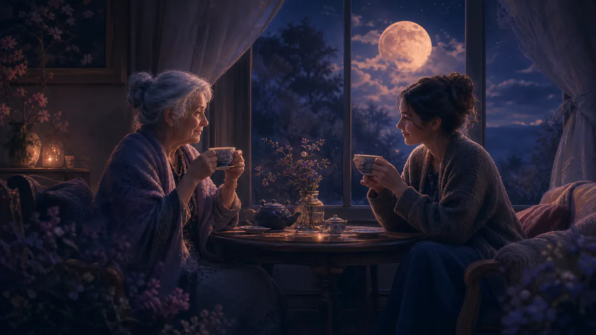 Dreamlike illustration representing the symbol Grandmother
