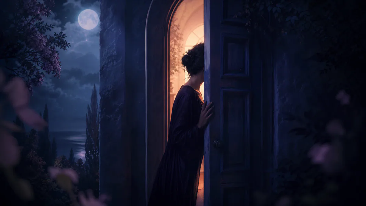 Dreamlike illustration representing the symbol Hiding