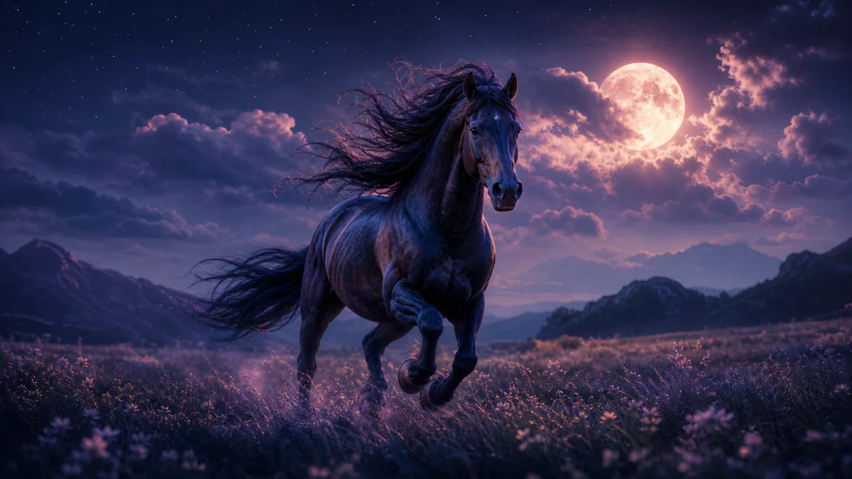 Dreamlike illustration representing the symbol Horse