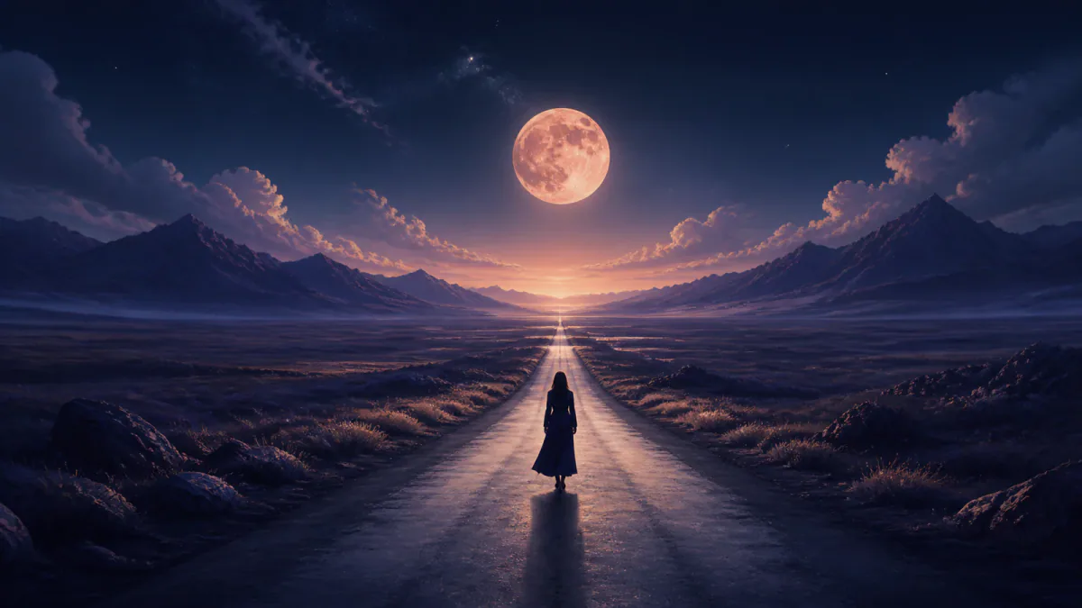 Dreamlike illustration representing the symbol Road
