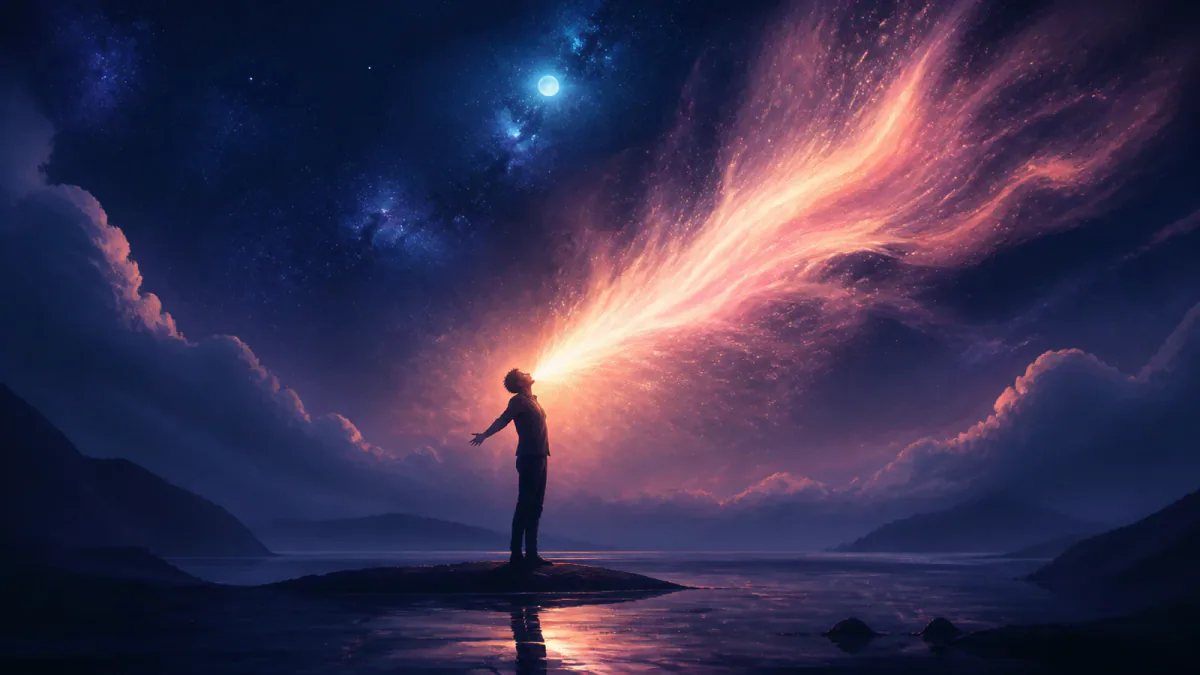 Dreamlike illustration representing the symbol Screaming