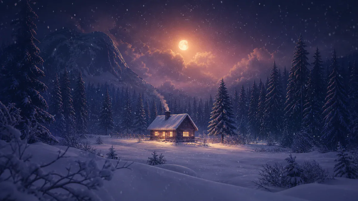 Dreamlike illustration representing the symbol Snow