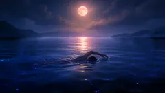 Swimming — dream symbol illustration