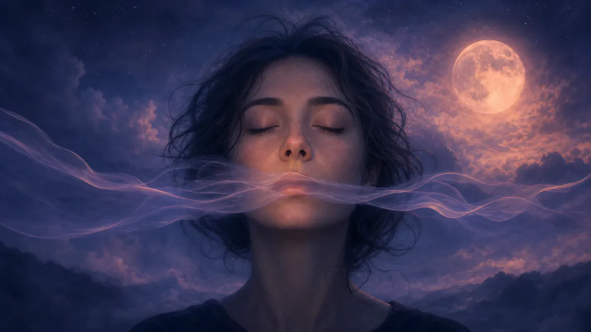 Dreamlike illustration representing the symbol Unable to speak