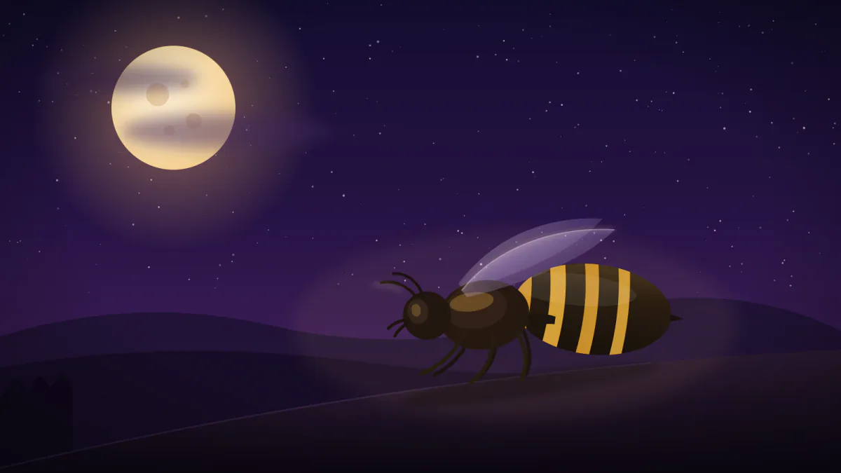 Dreamlike illustration representing the symbol Wasps