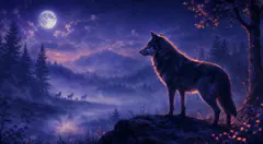 Wolf — dream symbol illustration