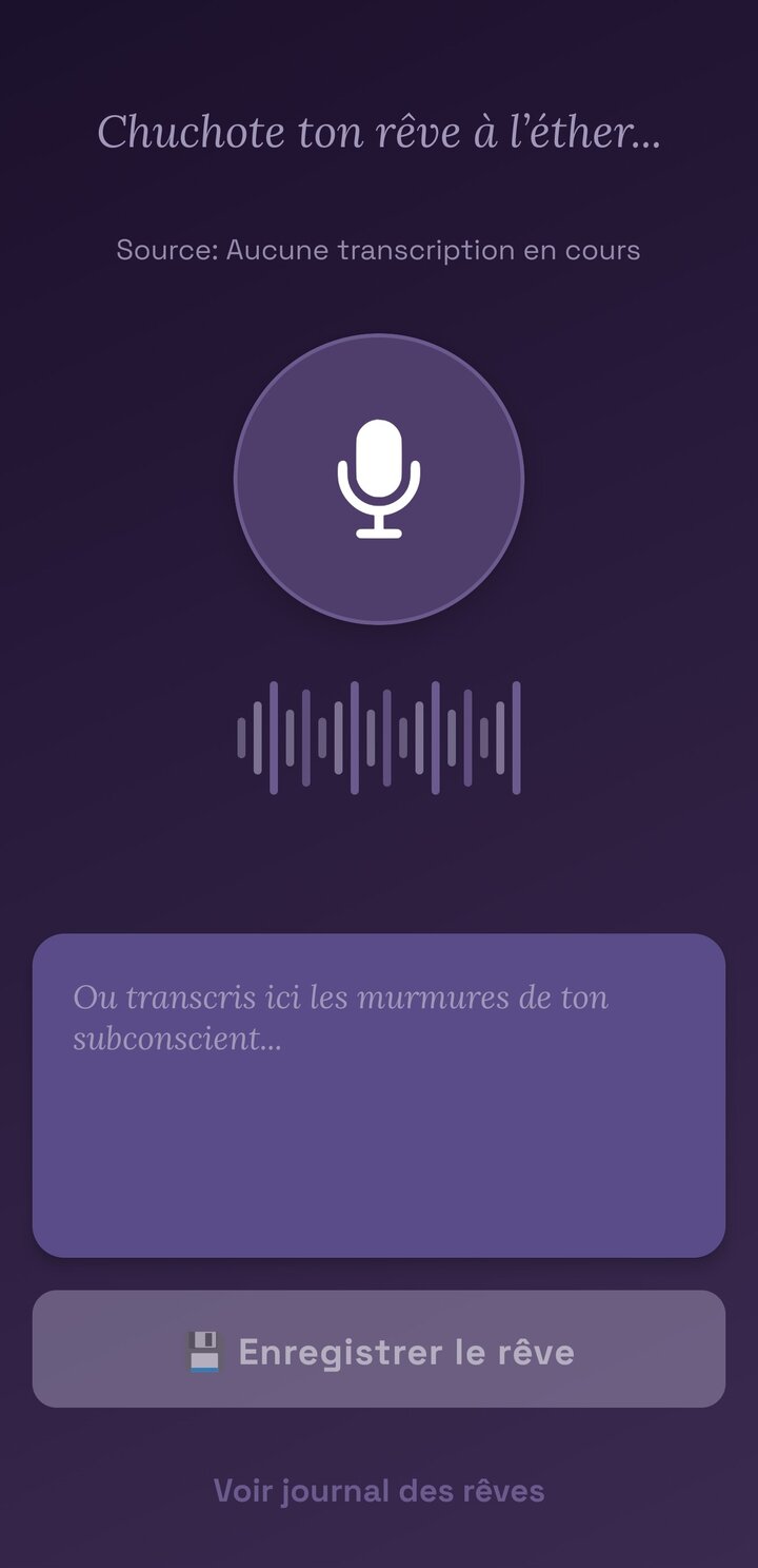 Écran d'enregistrement