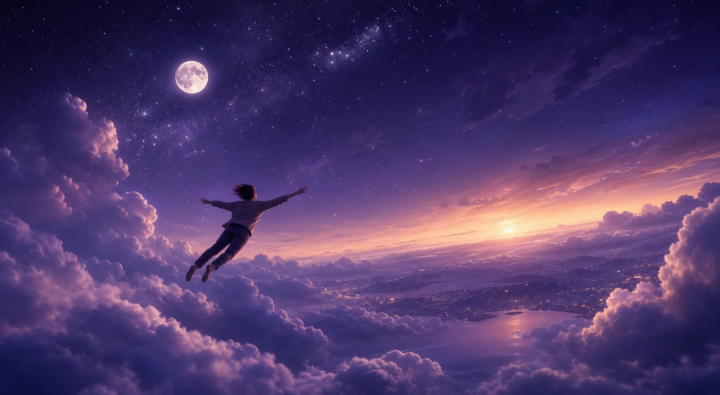 Flying — dream symbol illustration